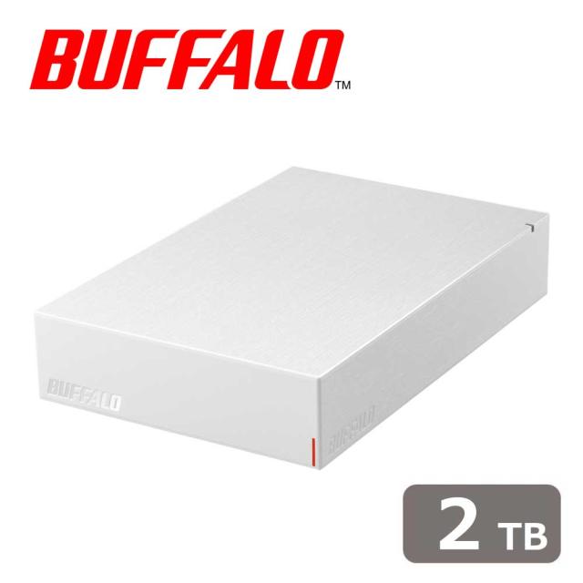 BUFFALO （バッファロー） HD-LE2U3-WB パソコン＆テレビ録画用外付けハードディスク 2.0TB(ホワイト)[HDLE2U3WB] 返品種別Bの通販は