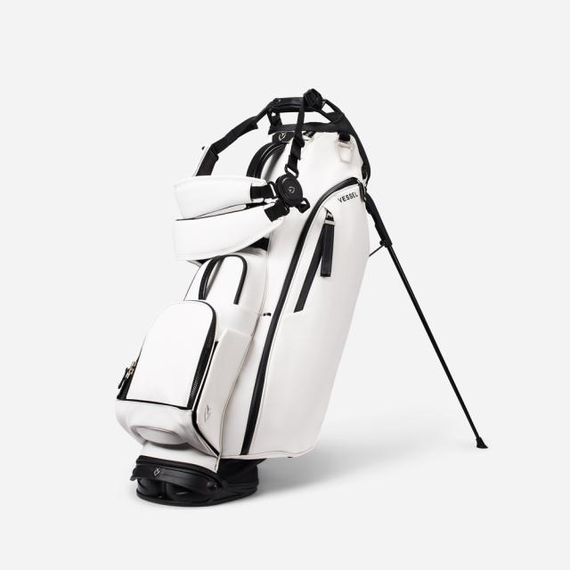 ベゼル PLAYER 5.0 Stand キャディバッグ ダブルストラップ（WHITE・8.5型・47インチクラブ対応） VESSEL GOLF VSL-PLY5.0-WH-W返品種別Aの通販は
