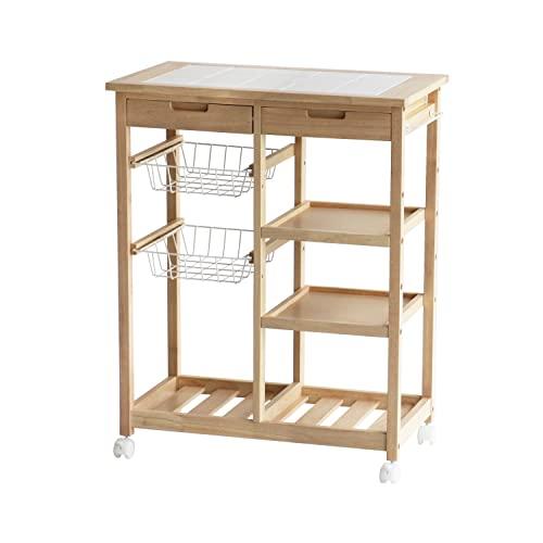 ICHIBA 118-356401 バスケットワゴン(ナチュラル)Soup[118356401] 返品種別Aの通販は