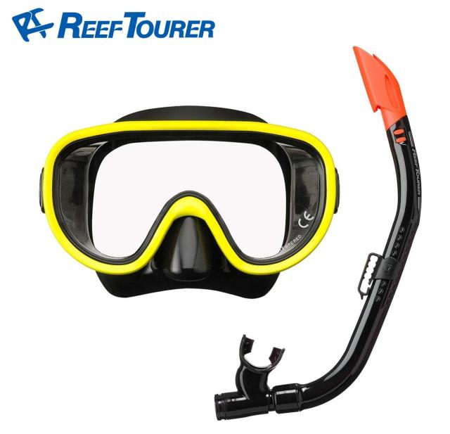 Reef Tourer（リーフツアラー） シュノーケリング 2点セット（ブラックフラッシュイエロー） TBT-RC0110-BKFY返品種別Aの通販はその他水泳
