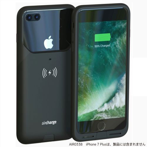 aircharge AIR0338 iPhone 7 Plus用 エアチャージ MFi ワイヤレスチャージングケース（ブラック）[AIR0338] 返品種別Aの通販は