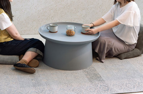 東谷 PT-982GY ラウンドテーブル Lサイズ(直径70×高さ36cm・グレイ)ローテーブル[PT982GY] 返品種別Aの通販はその他オフィス家具