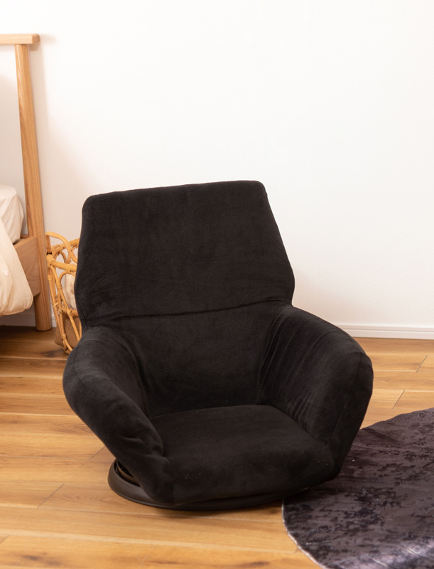 バケットリクライナー THC-201 GY/GR 座椅子 リクライニング 回転式