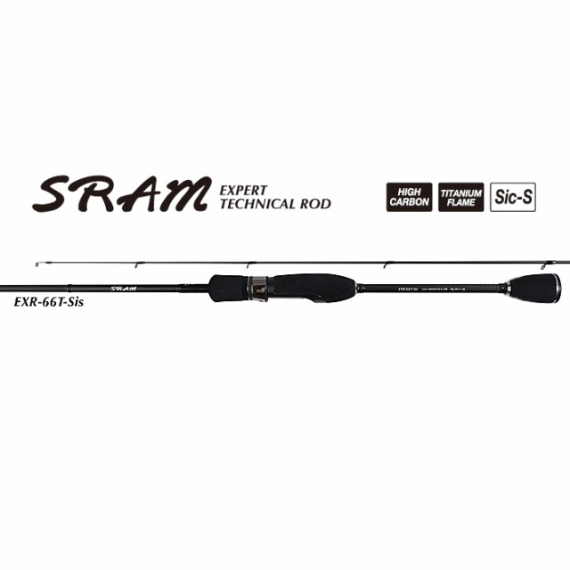 TICT SRAM アジングロッド 6.6ft チューブラー 2ピース ティクト SRAM(スラム) オールチタンフレーム SiCリング EXR-66T-Sis返品種別A