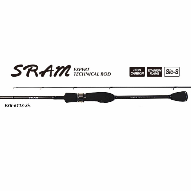 TICT SRAM アジングロッド 6.1ft カーボンソリッド 2ピース EXR-611S-Sis返品種別A