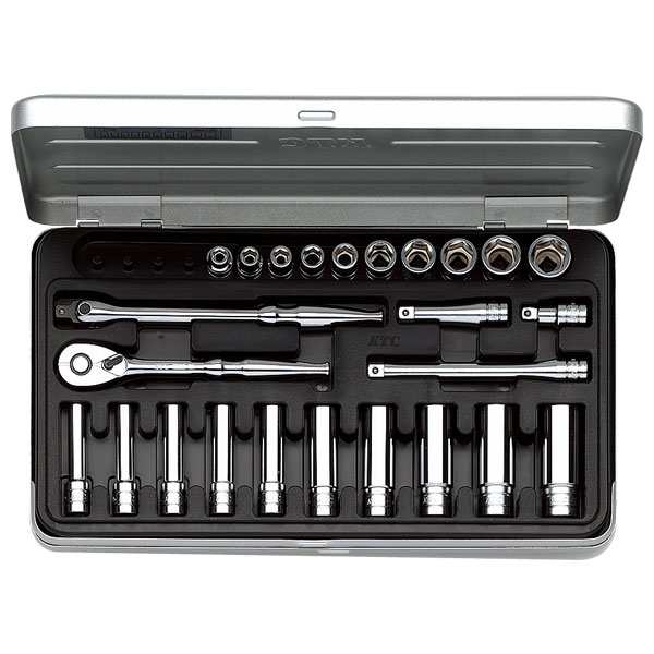 京都機械工具 TB2X20 6.3sq.ソケットレンチセット[25点]KTC[TB2X20] 返品種別Bの通販は