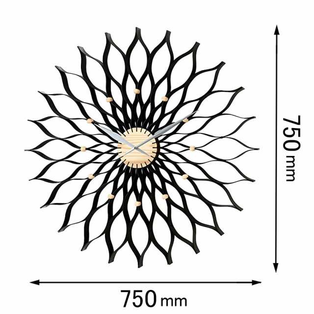 インターフォルム 掛け時計INTERFORM Fioritura フィオリトゥーラ CL-2946BK[CL2946BK] 返品種別A｜au PAY  マーケット