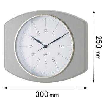 インターフォルム 掛け時計INTERFORM Loska ロスカ ウォールクロック（グレー） CL-4167GY[CL4167GY] 返品種別Aの通販は