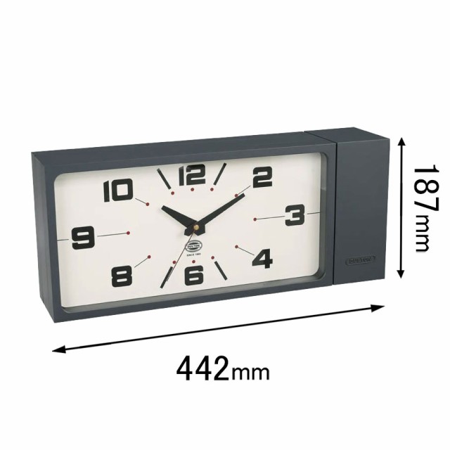 ダルトン 【両面時計】掛け時計 DULTON DOUBLE FACE CLOCK RECTANGLE GRAY ダブル フェイス クロック レクタングル H21-0362GY返品種別A