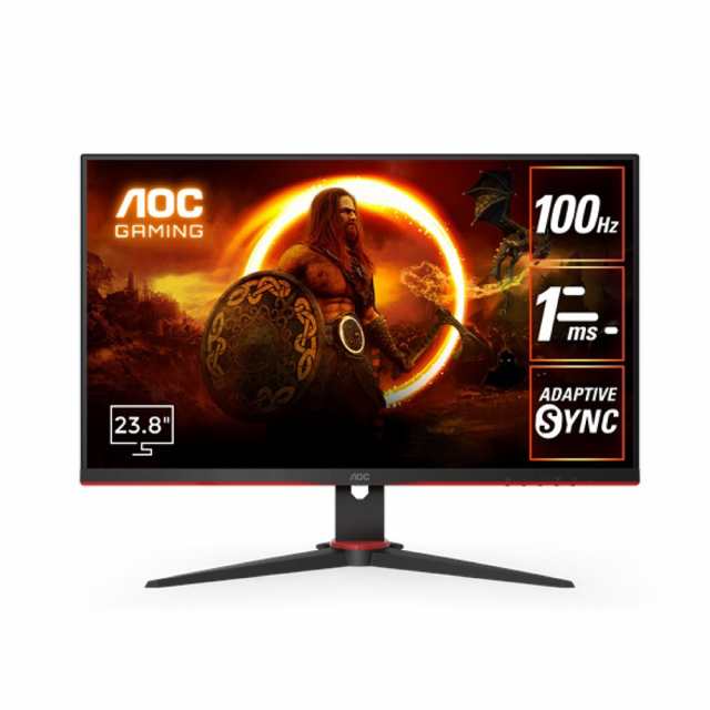 AOC 24G2E1/11 23.8型 ゲーミング液晶ディスプレイ（1ms(MPRT)/100Hz/フルHD/IPS/ノングレア/HDMI/DisplayPort/Adaptive Sync/3-Sided Fr