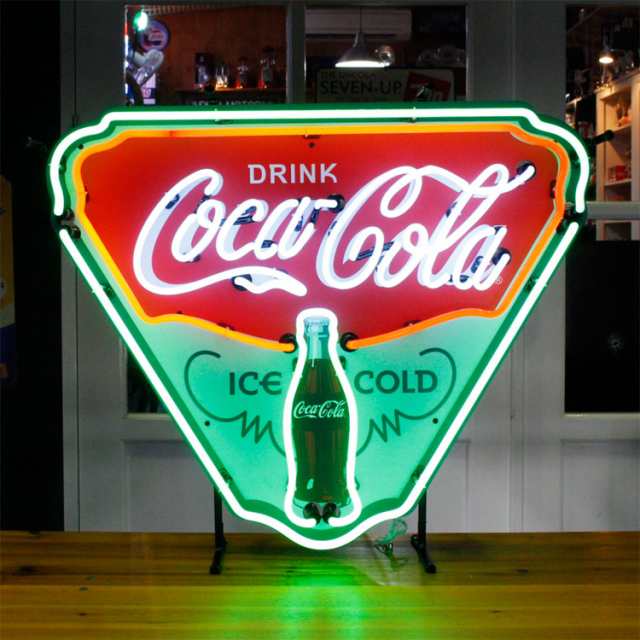 看板 照明 ネオンサイン COCA-COLA コカ・コーラ ICE COLD