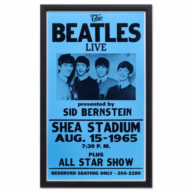 額入りバンドポスター THE BEATLES ザ・ビートルズ AUG 15 1965 サイズ：36.1×59cm ショープリント 輸入ポスター  インテリア アメリカン｜au PAY マーケット