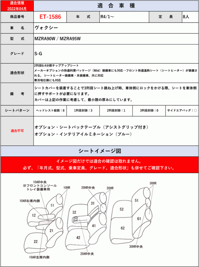 [Clazzio]90系 ヴォクシー(R4/1〜)用シートカバー[クラッツィオ×ネオ]の通販は
