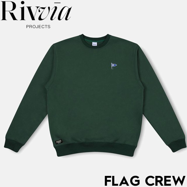 【送料無料】クルーネック スウェット トレーナー Rivvia PROJECTS リヴィアプロジェクツ FLAG CREW FFL-24315 BLACK 日本代理店正規品