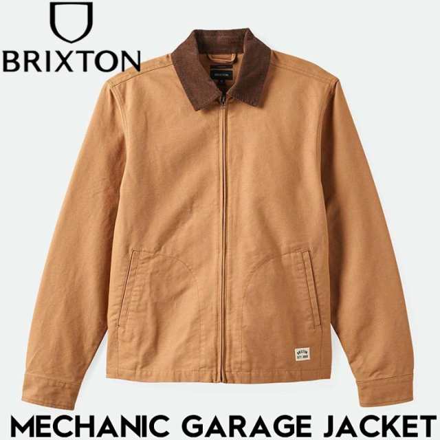 【送料無料】ジップジャケット ガレージジャケット BRIXTON ブリクストン MECHANIC GARAGE ZIP JKT 03438 TOBACCO BROWN 日本代理店正規