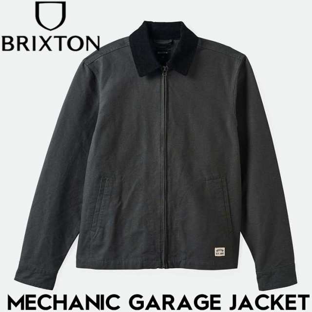 【送料無料】ジップジャケット ガレージジャケット BRIXTON ブリクストン MECHANIC GARAGE ZIP JKT 03438 WASHED BLACK 日本代理店正規品