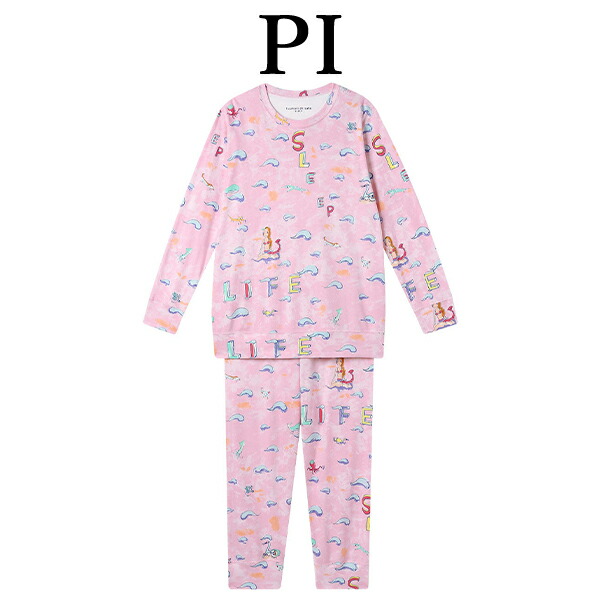 ワコール wacoal ツモリチサト tsumori chisato ツモリチサトスリープ UDX501 女性用 レディース パジャマ ルームウェア セットアップ 長袖 長ズボン 10分袖 10分丈 綿100% かぶりタイプ LL 3Lサイズ PW 冬 春 秋 母の日 敬老の日 プレゼント ラッピング ギフト_2