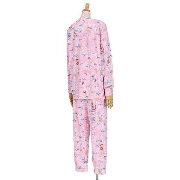 ワコール wacoal ツモリチサト tsumori chisato ツモリチサトスリープ UDX501 女性用 レディース パジャマ ルームウェア セットアップ 長袖 長ズボン 10分袖 10分丈 綿100% かぶりタイプ LL 3Lサイズ PW 冬 春 秋 母の日 敬老の日 プレゼント ラッピング ギフト_5