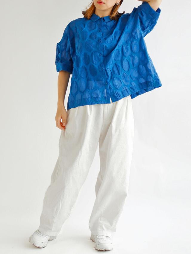 送料無料】 BARNDOOR コットン100％ 塩縮ボイル ブラウス 春 夏 秋