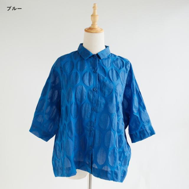 送料無料】 BARNDOOR コットン100％ 塩縮ボイル ブラウス 春 夏 秋