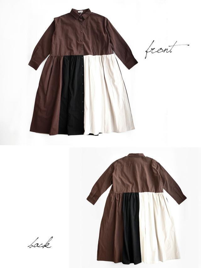 送料無料】 D*g*y コットン100％ キリカエシャツ ワンピース 秋 冬