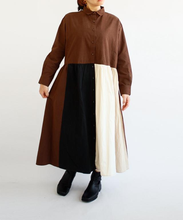 【送料無料】 D*g*y コットン100％ キリカエシャツ ワンピース 秋 冬 長袖 フレアワンピース dgy デコカンパニー ディージーワイ 88-D9352 送料無料】 D*g*y コットン100％ キリカエシャツ ワンピース 秋 冬