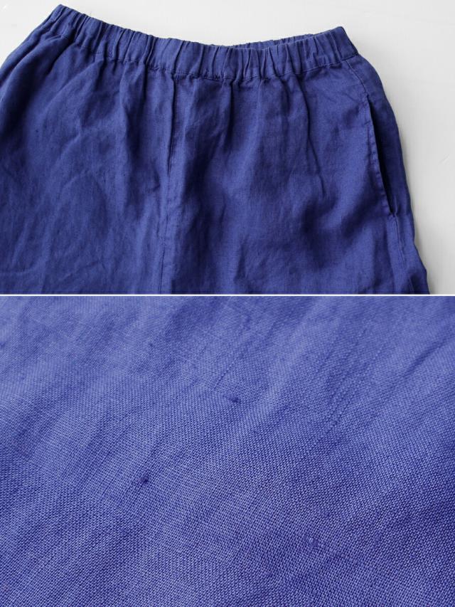 【送料無料】 ista-ire 17×17 平織リネン 製品染め ワイド ストレート パンツ 春 夏 ボトムス 麻100％ イスタイーレ 26-7601-4140_3