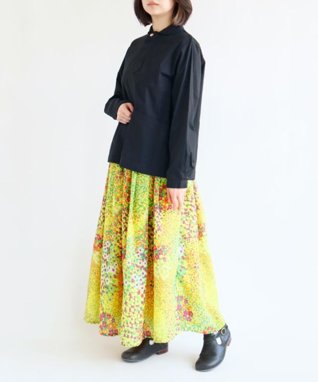 送料無料】 ihana フラワー ガーデン タック スカート 春 夏 秋 冬  