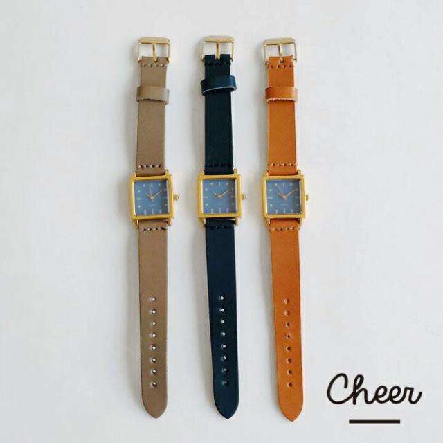 【送料無料】 Cheer アマンテレザー クナップ 時計 チアー ＃Q 95-170348 8,580円