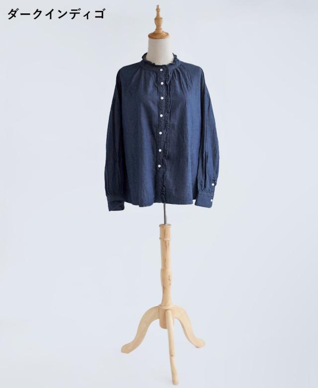 【送料無料】 Bliss bunch ライトOZ綿麻 デニム フリル ブラウス 春 夏 秋 冬 トップス ブリスバンチ 25-R748-310_6