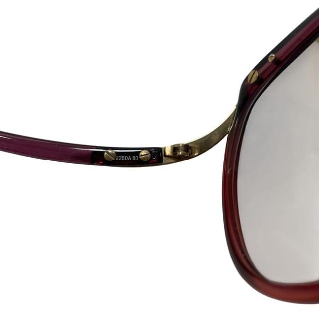クリスチャン ディオール サングラス ボルドー ブラウン グラデーション 2280A 80 美品 プラスチック 中古 Christian Dior アイウエア 定番 人気 女性 レディース 小物 紫外線対策 夏 お洒落 カジュアル クリスチャン ディオール サングラス ボルドー ブラウン