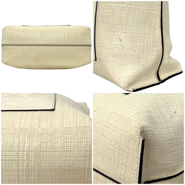 ロエベ 2way バッグ ショッパーバッグ アイボリー ホワイト リネン アナグラム 330.17.K01 美品 レザー 中古 261601 LOEWE ロゴ クロスボディ トートバッグ トップハンドル レディース メンズ 男女兼用_4