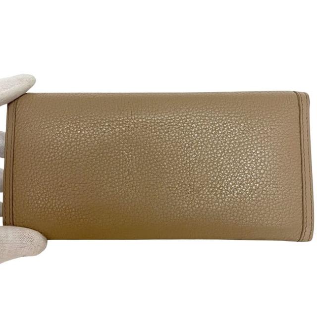 プラダ 二つ折り 長財布 ベージュ 1MH132 財布 美品 レザー 中古 181