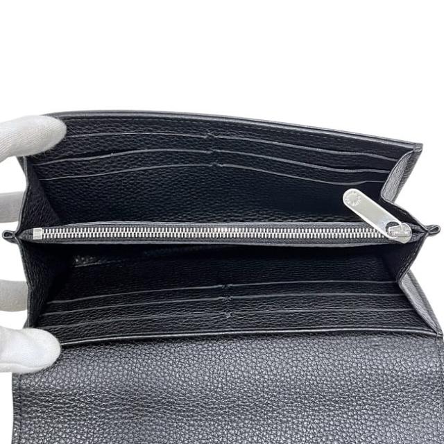 ルイ ヴィトン 二つ折り 長財布 ポルトフォイユ イリス ブラック ノワール モノグラム マヒナ M60143 美品 財布 マヒナレザー 中古 TN5114 LOUIS VUITTON ホック 黒 パンチング ロゴ ソフトレザー メンズ ルイ ヴィトン 二つ折り 長財布 ポルトフォイユ イリス ブラック