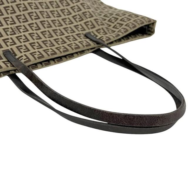 フェンディ トートバッグ ベージュ ブラウン ズッキーノ 8BH025 美品