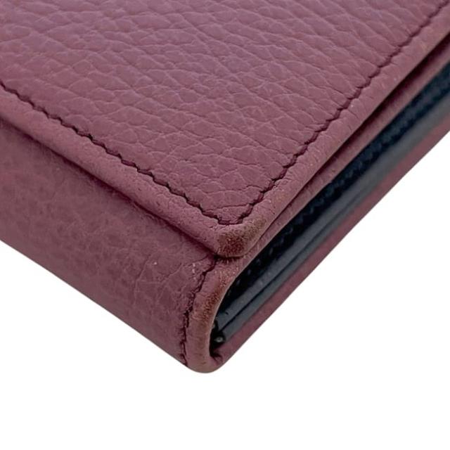 グッチ 二つ折り 長財布 パープル スウィング 354498 財布 レザー 中古