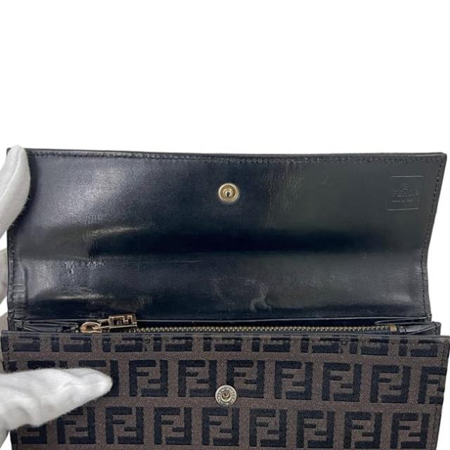 フェンディ 二つ折り 長財布 ブラウン ズッキーノ 8M0025 財布