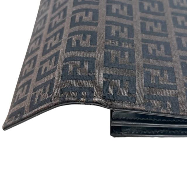 フェンディ 二つ折り 長財布 ブラウン ズッキーノ 8M0025 財布