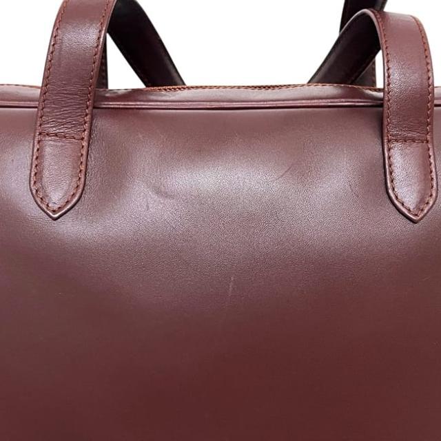 カルティエ ビジネスバッグ ボルドー マスト 美品 レザー 中古 Cartier