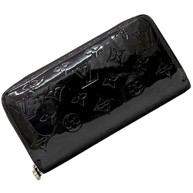 ルイ ヴィトン ラウンドファスナー 長財布 ジッピーウォレット ワインレッド アマラント モノグラム ヴェルニ M93522 財布 美品 ヴェルニキャンバス 中古 CA0184 LOUIS VUITTON ファスナー エナメル ロゴ 総柄