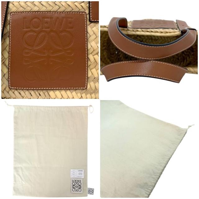 ロエベ かごバッグ バスケット バッグ Ｓ スモール ベージュ ブラウン アナグラム 327.02.S93 美品 ラフィア レザー 中古 412028 LOEWE ラフィアトート ミニ ロゴ 刻印 ロゴマーク 軽い 籠 カゴトート 肩掛け ロエベ かごバッグ バスケット バッグ S スモール ベージュ ブラウン