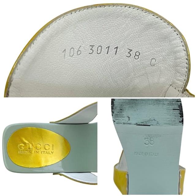 グッチ サンダル ゴールド ライトブルー ホースビット 106 3011 美品 25.0cm ウッド レザー 中古 GUCCI アパレル レディース シューズ ロゴ 金具 水色 レディース 女性 ヴィンテージ シルバー金具 シンプル
