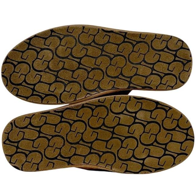 アグ スリッパ スカッフ キャメル ブラウン chestnut 1101111 美品 27.0cm スエード ウール シープスキン 中古 F27115F UGG メンズ ルームシューズ 室内履き ファー 革 ロゴ 茶色 ファーシューズ