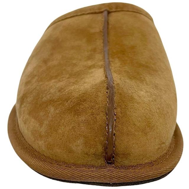アグ スリッパ スカッフ キャメル ブラウン chestnut 1101111 美品 27.0cm スエード ウール シープスキン 中古 F27115F UGG メンズ ルームシューズ 室内履き ファー 革 ロゴ 茶色 ファーシューズ