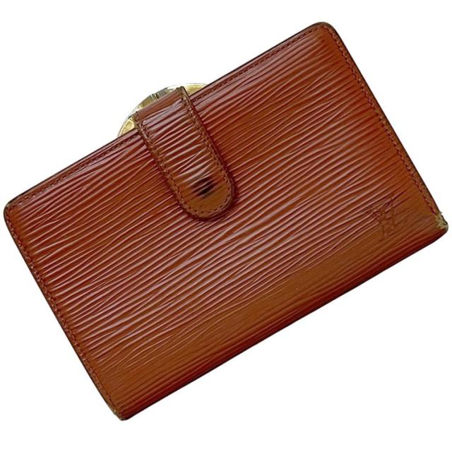 ルイ ヴィトン 二つ折り がま口 財布 ポルトフォイユ ヴィエノワ ブラウン ケニアブラウン エピ M63271 ガマグチ エピレザー 中古 MI0917 LOUIS VUITTON 折り財布 コンパクト LV ロゴ メンズ レディース ルイ ヴィトン 二つ折り がま口 財布 ポルトフォイユ ヴィエノワ