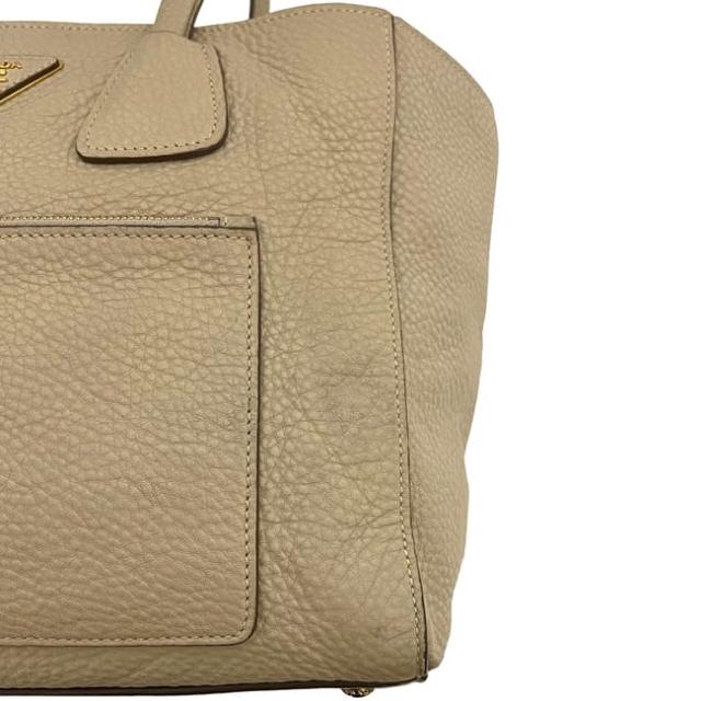 プラダ 2way バッグ ベージュ SABBIA BN2795 美品 レザー ヴィッテロダイノ 中古 204 PRADA ハンドバッグ クロスボディ ショルダーバッグ 三角 ロゴ プレート レディース メンズ シンプル ヴィンテージ_7