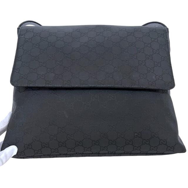 グッチ ショルダーバッグ ブラック GGナイロン 272351 美品 ナイロン 