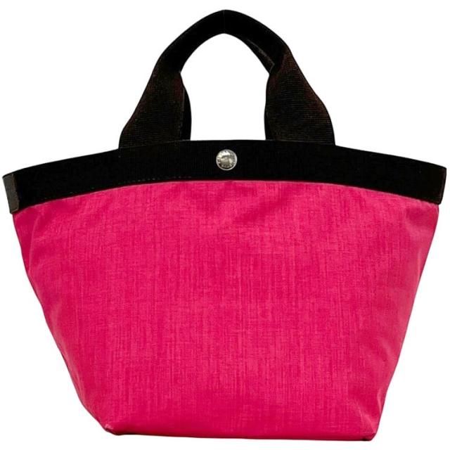 エルベシャプリエ トートバッグ ピンク ブラウン 美品 ナイロン キャンバス 中古 HERVE CHAPELIER 軽い ミニトート ハンドバッグ シンプル バイカラー レディース 女性 定番 人気 ヴィンテージ 軽量バッグ 普段使い