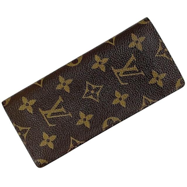 ルイ ヴィトン メガネケース エテュイリュネット サンプール ブラウン モノグラム M62962 美品 モノグラムキャンバス 中古 MI1918 LOUIS VUITTON 封筒型 小物入れ ポーチ 筒形 茶色 定番 人気 メンズ