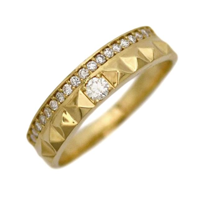 リング イエローゴールド YG 指輪 JP18号 新品 仕上げ済み K18 750 ダイヤモンド Sランク ダイヤ メレダイヤ メレー ジュエリー アクセサリー 6g メンズ レディース 男女兼用 シンプル ハイジュエリー 貴金属